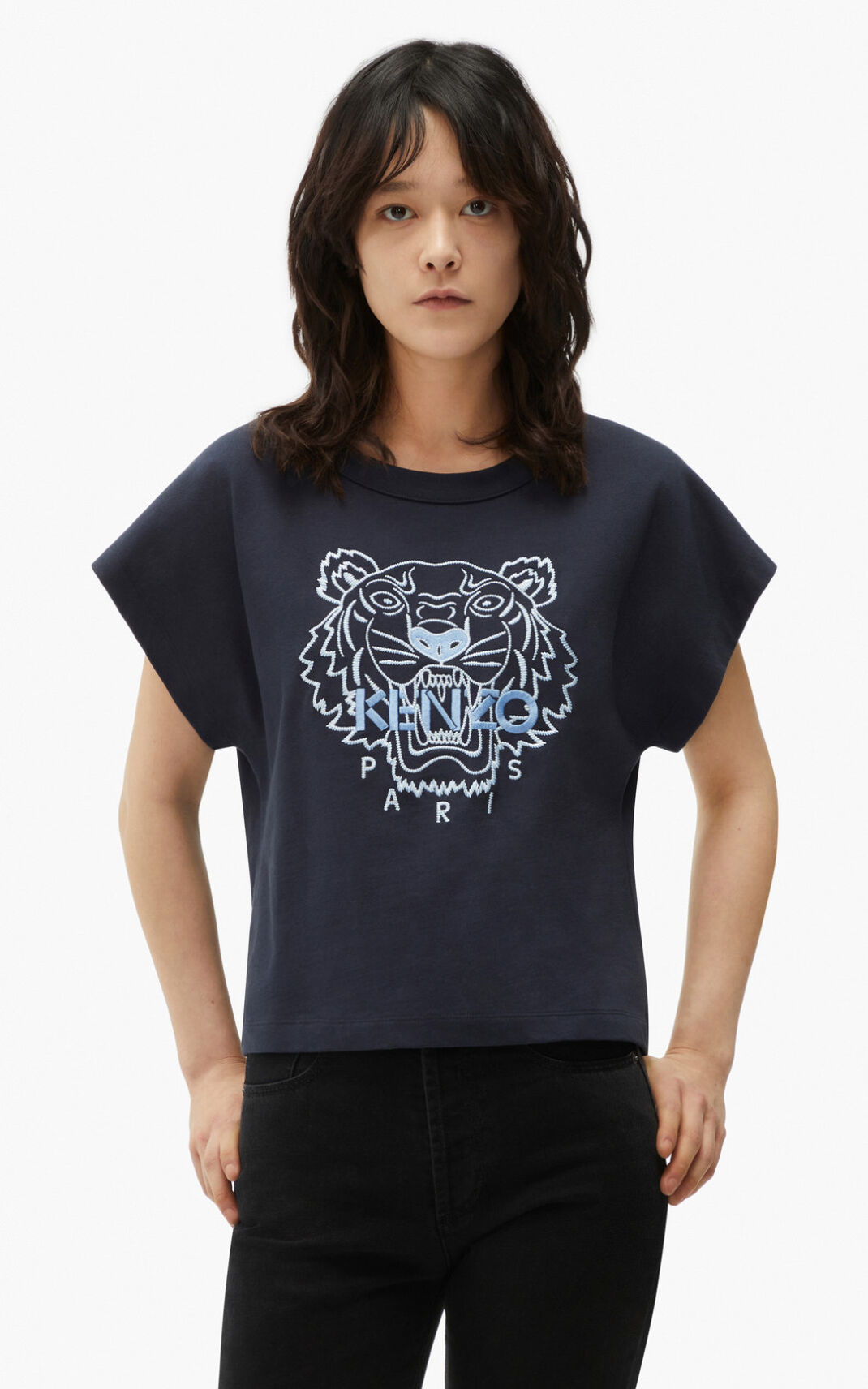 Kenzo Tiger boxy Ženska Majice Modra Črna SI-5363676